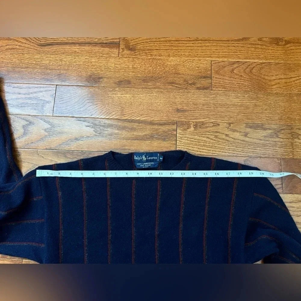 Vtg Polo Ralph Lauren LambsWool Sweater Mens Sz M - Picture 7 of 10